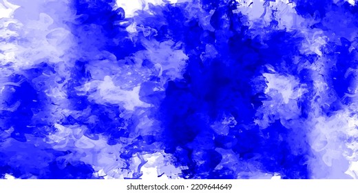 Abstract art blue paint background with liquid fluid grunge texture with random style
