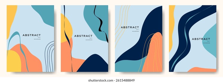 Abstract art with a blues background