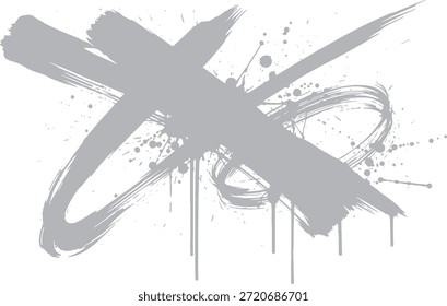 Arte Abstractas con trazos de pincel audaz Vector