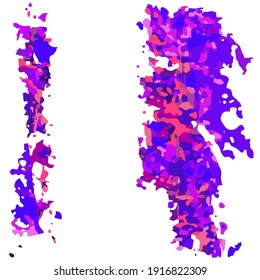 Abstract art border, vector illustration, digitally created on a tablet