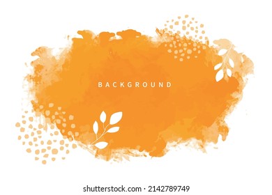 Abstract art botanical background vector. watercolor paint stroke background vector illustration