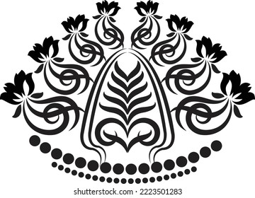 Abstract art botanical background vector. Luxury wallpaper design with leaf, flower, bird, and tree packaging and prints.