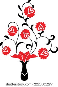 Abstract art botanical background vector. Luxury wallpaper design with leaf, flower, bird, and tree packaging and prints.