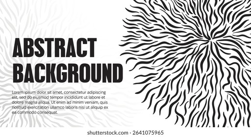 Abstract art botanical banner with mold pattern elements. Decorative round doodle abstract design, good for, greeting card, poster, banner, flyer , scientific presentation.