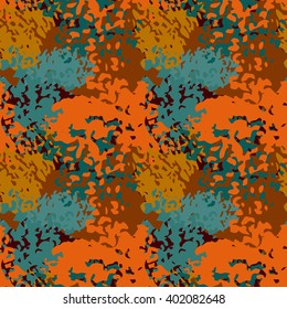 Abstract art camouflage seamless pattern. Background texture, pant spots, brush strokes, distressed