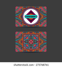 abstract art card template design doodle background