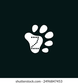 Abstract art cat animal leg alphabet icon symbol logo design
