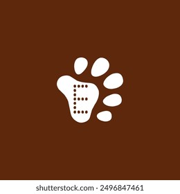 Abstract art cat animal leg alphabet icon symbol logo design