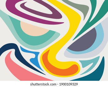 Abstract art with abstract colorful face theme