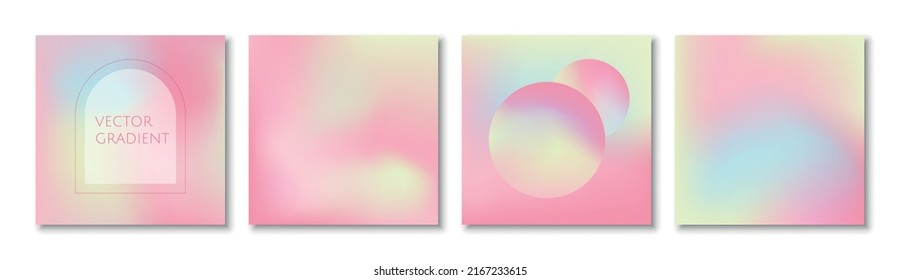 Abstract art, colorful fluid gradient wallpaper, liquid, blend, blurred, modern dynamic hologram design, background for busines, presentation, ads, social media, prints, cover, banner, set