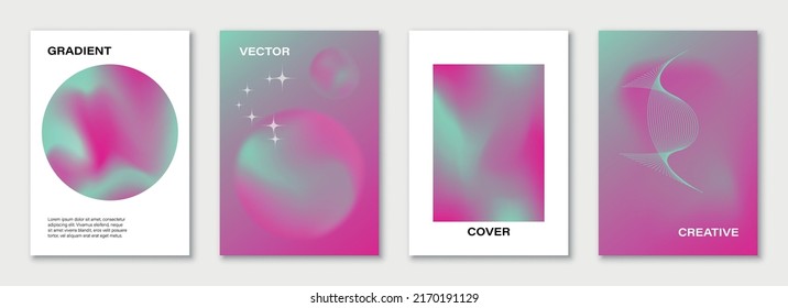 Abstract art, colorful fluid gradient wallpaper, liquid, blend, blurred, modern dynamic hologram design, background for business, presentation, ads, social media, prints, cover, banner, set