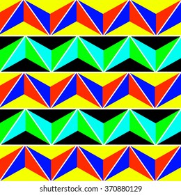 Abstract art. Colorful lines and triangles. Vector graphic eps10 background.