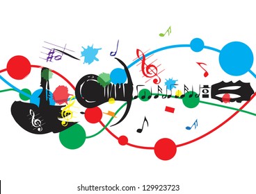 abstract art colorful music vector background