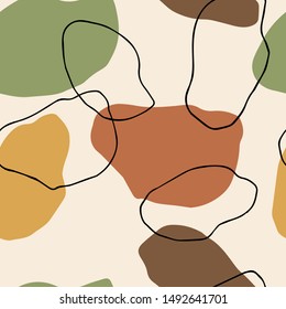 Abstract art. Colorful vector seamless pattern. Trendy colors