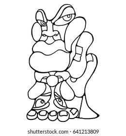Abstract art for coloring book. Vector sketch. 