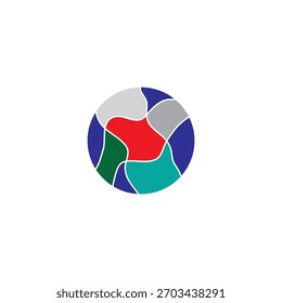 abstract art colour circle element