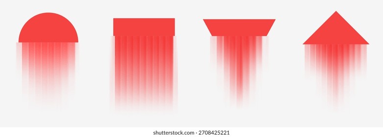Abstrakte Kunstkomposition mit geometrischer unscharfer fraktaler Glasart. Hintergründe für Design Cover Banner, Karte, Poster. Mode, Vektorgrafik.
