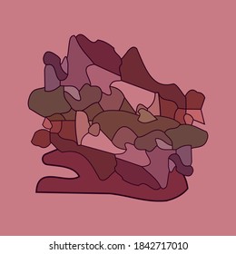 Abstract art composition - geometric shapes - vector. Contemporary modern trendy vector illustrations