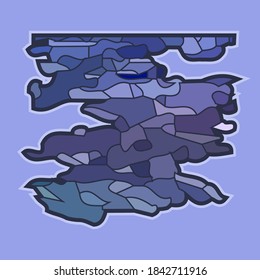 Abstract art composition - lilac tones - vector. Contemporary modern trendy vector illustrations