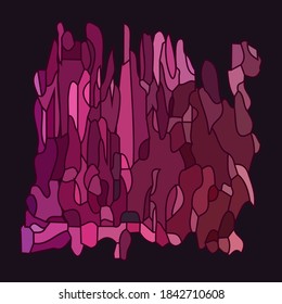 Abstract art composition - pink light and dark tones on a black background - vector. Contemporary modern trendy vector illustrations
