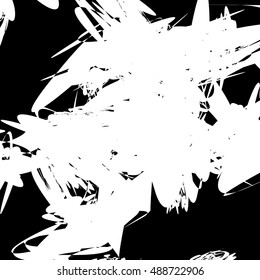 Abstract art composition with random, chaotic pattern