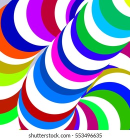 Abstract art composition with random colorful circles
