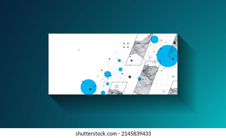 Abstract art concept in the form of a light frame from which the shadow falls.