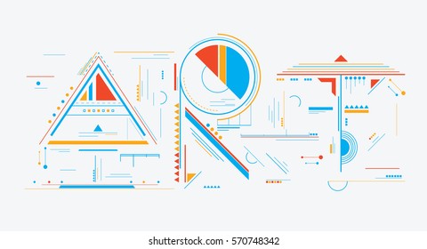 Abstract Art concept Line art. Vector illustration