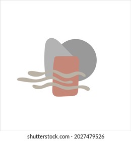 Abstract art contemporary background vector. Minimal painted illustration in yellow 1. Design for wall decoration, wall arts, cover, postcards, brochure