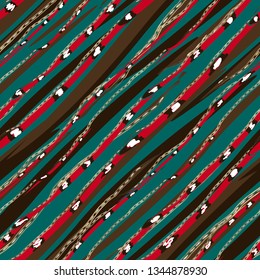 Abstract art coral snakes and jewelry vector seamless pattern. Animal reptilian background. Turquoise template for design, textile, wallpaper, wrapping, carpet, carton, print, banner, clothing.