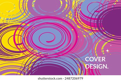 Abstract Art cover design, flyer, poster, broucher, vector illustration