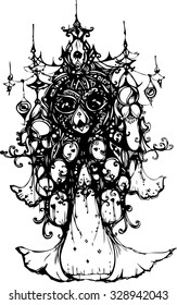 abstract art create with line art  