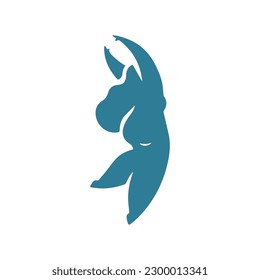 Abstract art of dance chubby female silhouette Matisse inspired contemporary style vector illustration. Trendy creative artistic woman body design for poster or wall decor canvas print