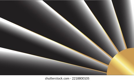 Abstract Art Deco 3d Metal Ray Pattern Texture Backdrop Design