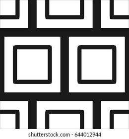 Abstract art deco black geometric ornamental seamless pattern background. Template for design