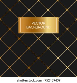 Abstract art deco design pattern background with golden lines