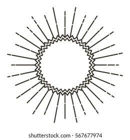 abstract art deco emblem with label