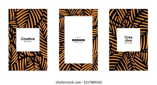 Abstract art deco frame for copy space poster design. Minimalist and luxury design template can be use as poster, flyer, business card, banner, etc