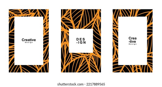 Abstract art deco frame for copy space poster design. Minimalist and luxury design template can be use as poster, flyer, business card, banner, etc