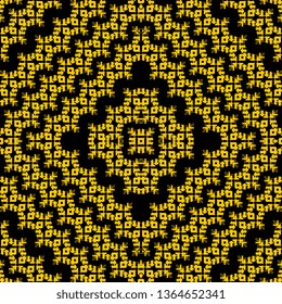 Abstract art deco geometric background Black Yellow