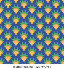 Abstraktes Art Deco Geometric Sun Form Nahtlose Vectormuster Spark Icon Trendy Fashion Colors Retro Concept Design
