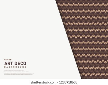 Abstract of art deco line pattern with free space background, vector eps10