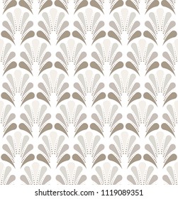 Abstract Art Deco Seamless Background. Geometric Floral Pattern.