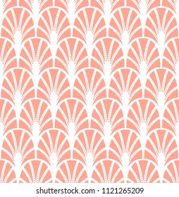 Abstract Art Deco Seamless Background. Geometric Fish Scale Pattern.