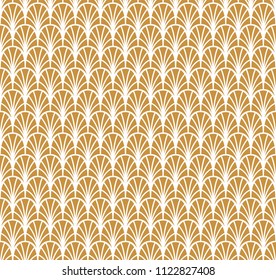 Abstract Art Deco Seamless Background. Geometric Fish Scale Pattern.