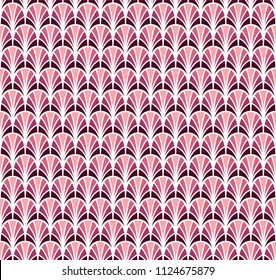 Abstract Art Deco Seamless Background. Geometric Fish Scale Pattern.