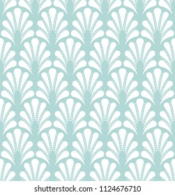 Abstract Art Deco Seamless Background. Geometric Floral Pattern.