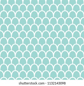 Abstract Art Deco Seamless Background. Geometric Fish Scale Pattern.