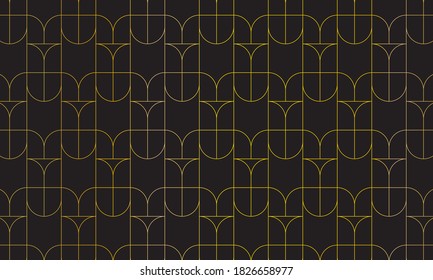 Abstract art deco seamless luxury background.art deco seamless pattern.luxury gold and black design.