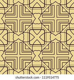 Abstract Art Deco Seamless Pattern Background. Geometric decorative texture.